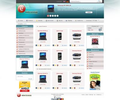 CSS3設計電子產品展示型網站靜態模板代理代辦